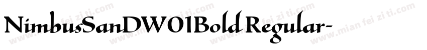 NimbusSanDW01Bold Regular字体转换
